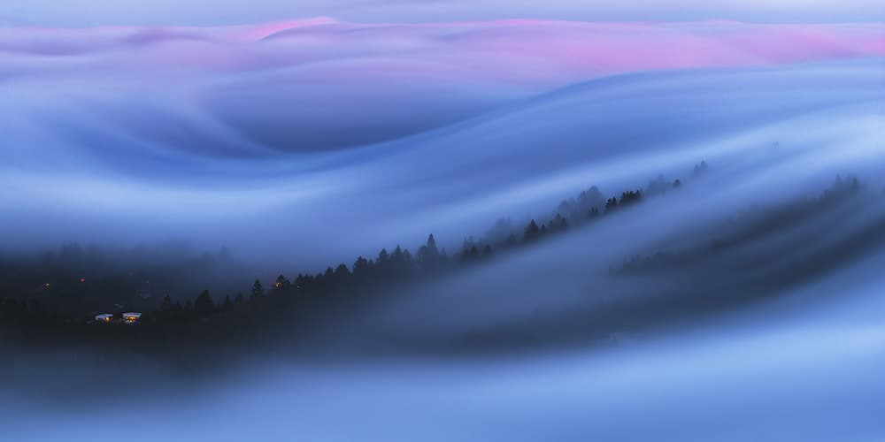 Rolling Foggy Valley by Andy Wu — canvas wall art