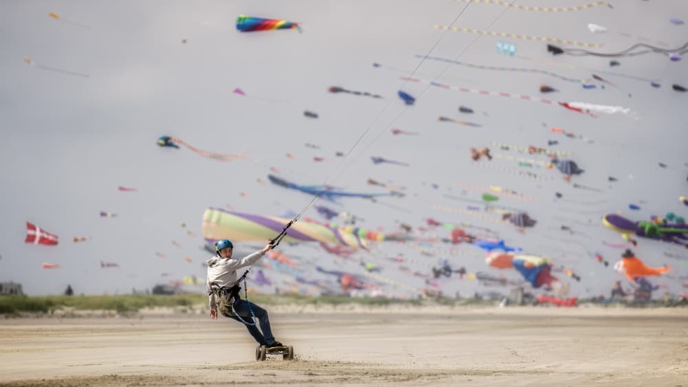Kiteboarding Beach Festival by Christiane Heggemann — canvas wall art