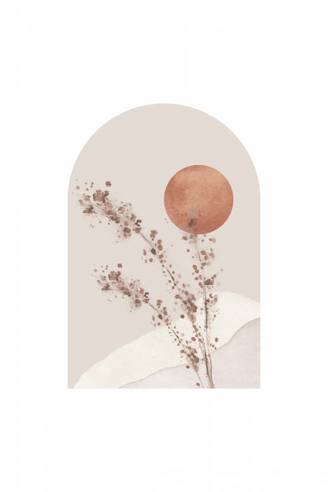 Terracotta Sun Arch by Melloi Art Prints — canvas wall art
