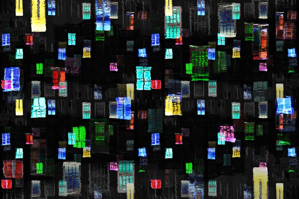 Glowing City Windows by Igor Shrayer — canvas wall art