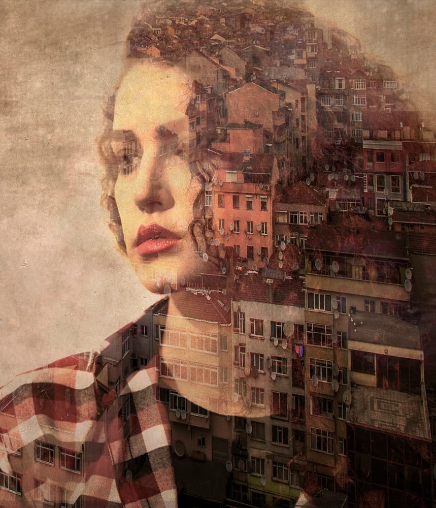 Urban Woman Portrait by Sahar Karami — canvas wall art