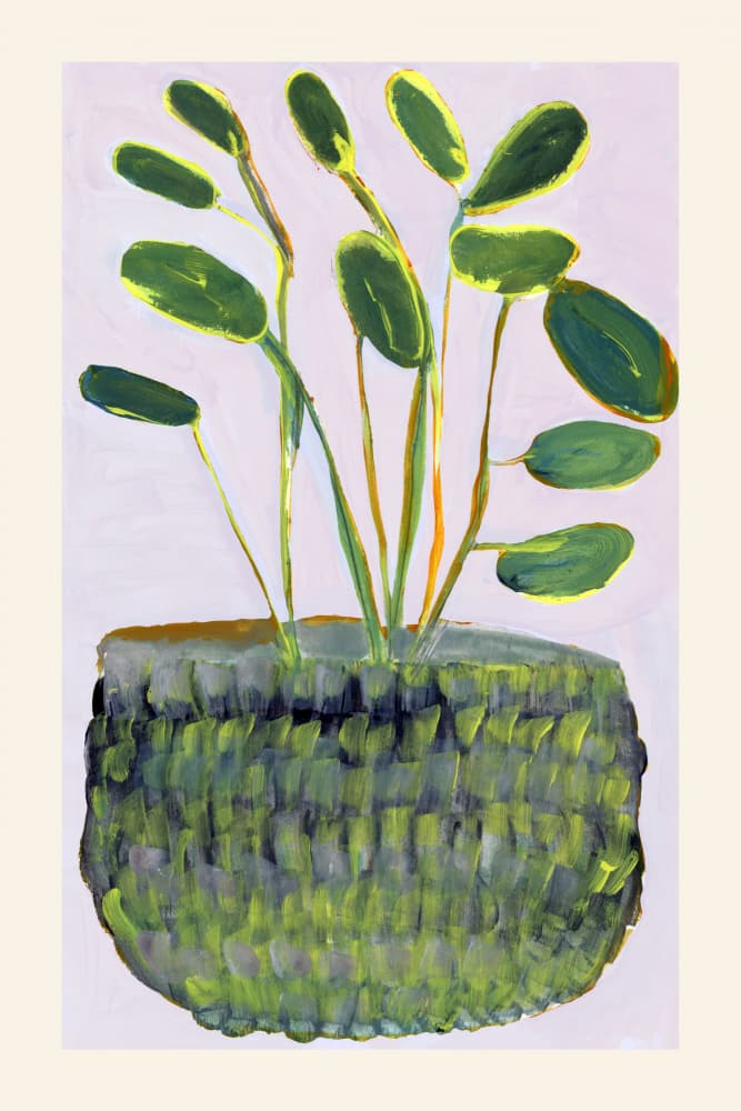 Vibrant Potted Plant by cartissi — canvas wall art