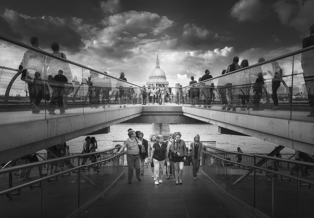 Millennium Bridge St Paul's by Eugenio Pastor Benjumeda — canvas wall art
