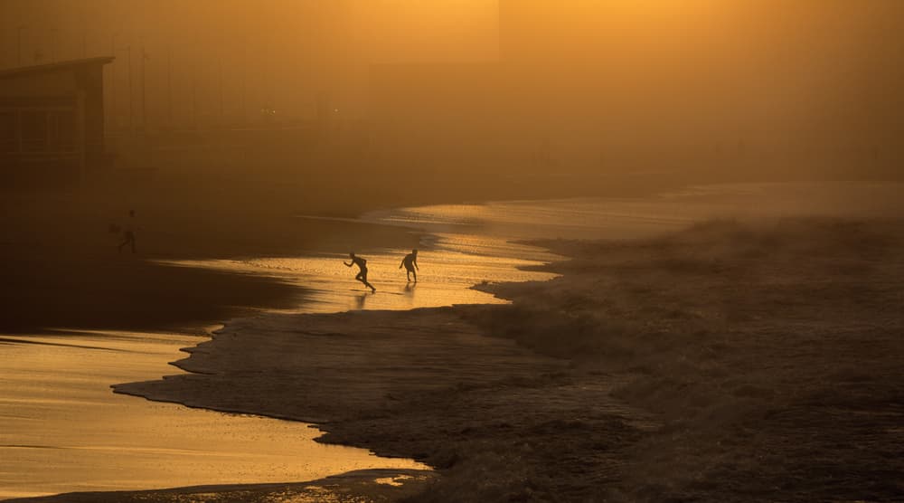 Golden Hour Beach Play by Jois Domont ( J.L.G.) — canvas wall art