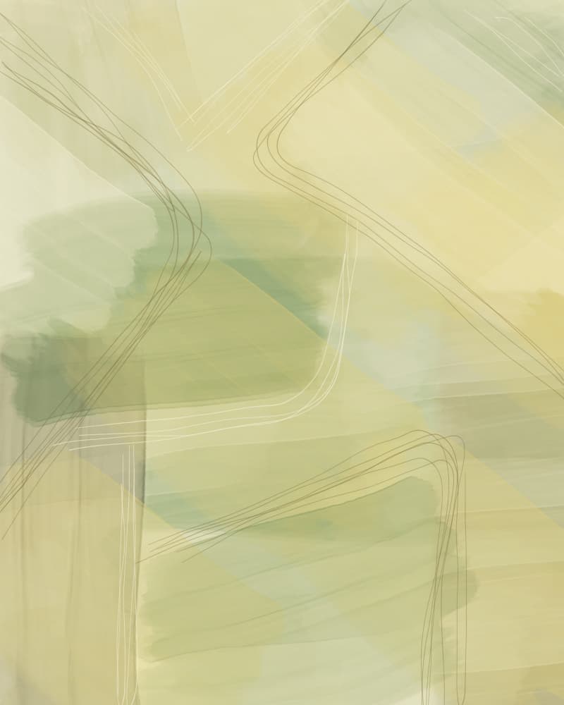 Fluid Green Layers by Sannel Larson — canvas wall art