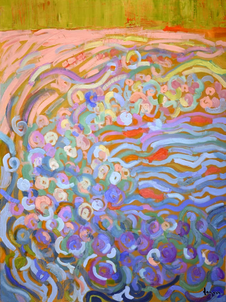 Swirling Blossoms by Dorothy Fagan — canvas wall art