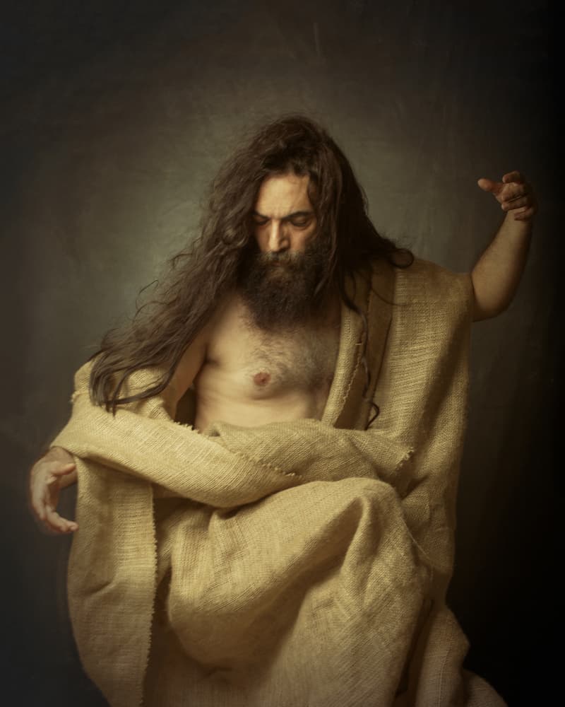 Ancient Bearded Prophet by Mehdi Mokhtari — canvas wall art
