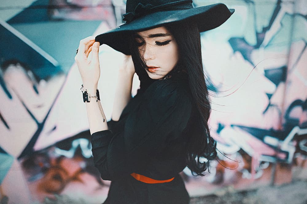 Stylish Woman Graffiti Wall by Abr Abe — canvas wall art