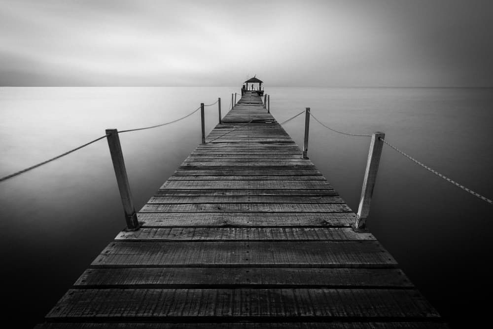 Tranquil Ocean Pier by António Carreira — canvas wall art