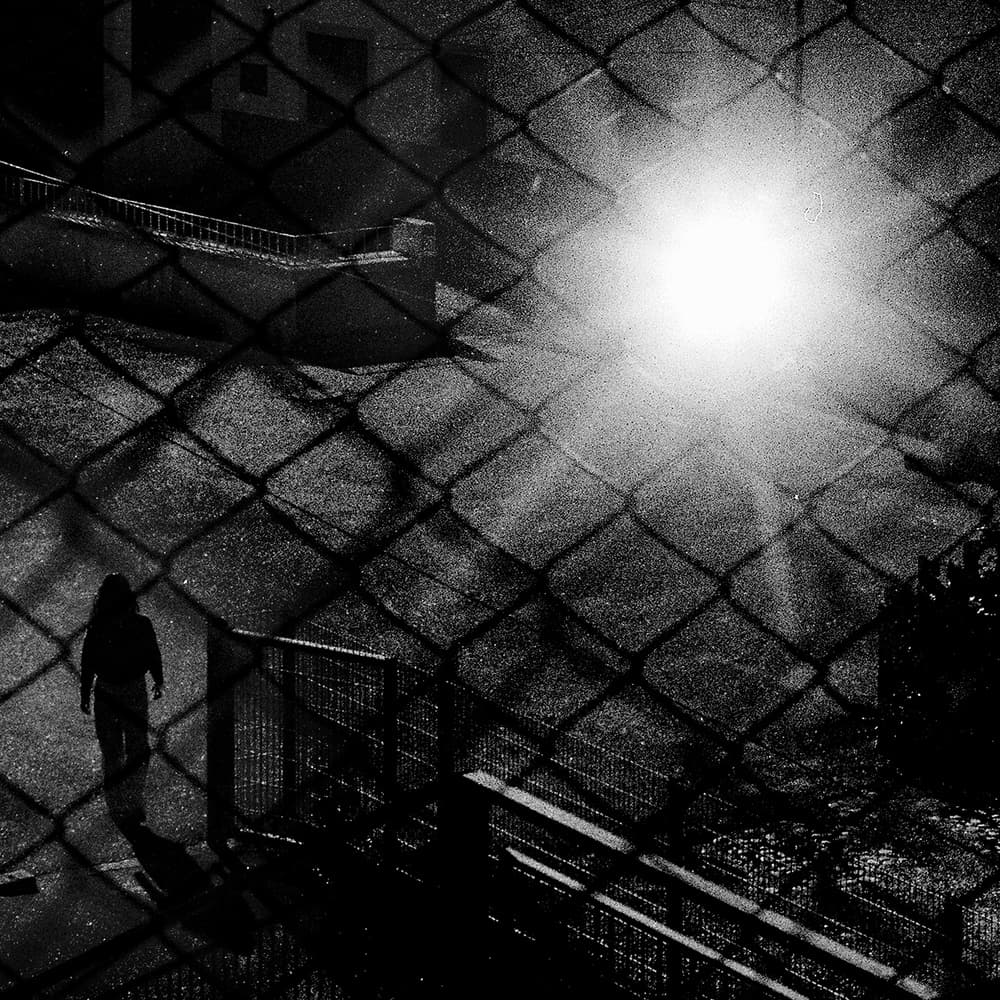Night Walk Through Grid by Paulo Abrantes — canvas wall art