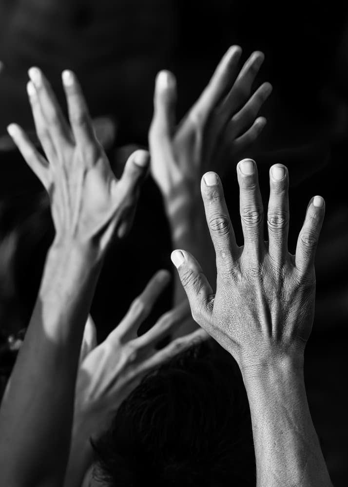 Many Hands Reaching by Ugur Erkmen — canvas wall art