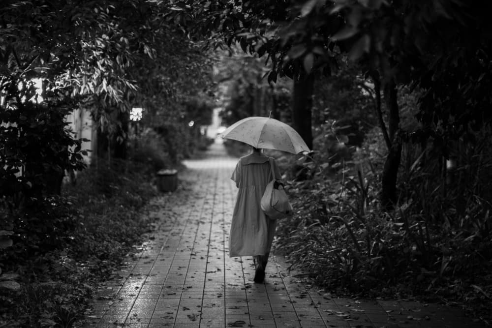 Walking Through The Rain by Yohei Kawashima — canvas wall art