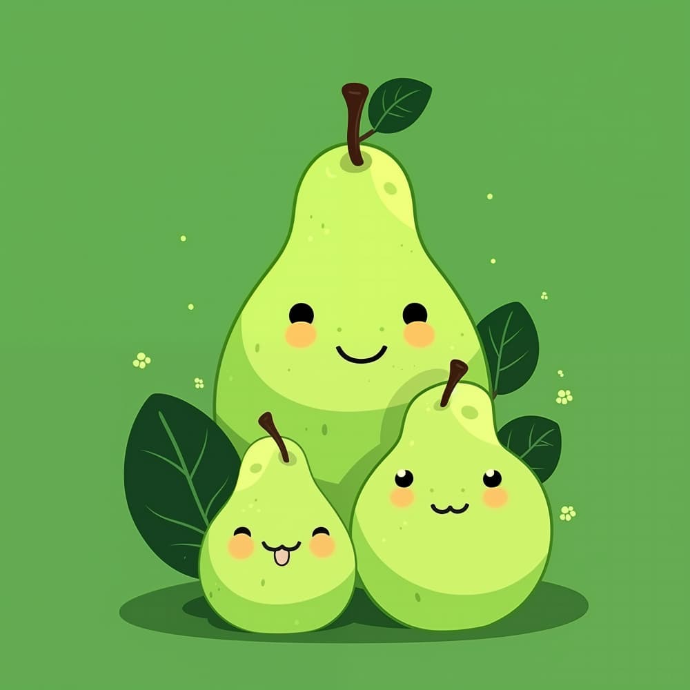 Happy Pear Family by Andreas Magnusson — canvas wall art