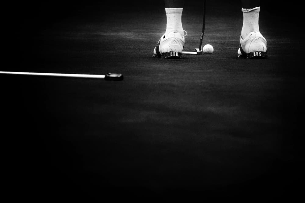 Golfer's Putting Stance by Rui Correia — canvas wall art