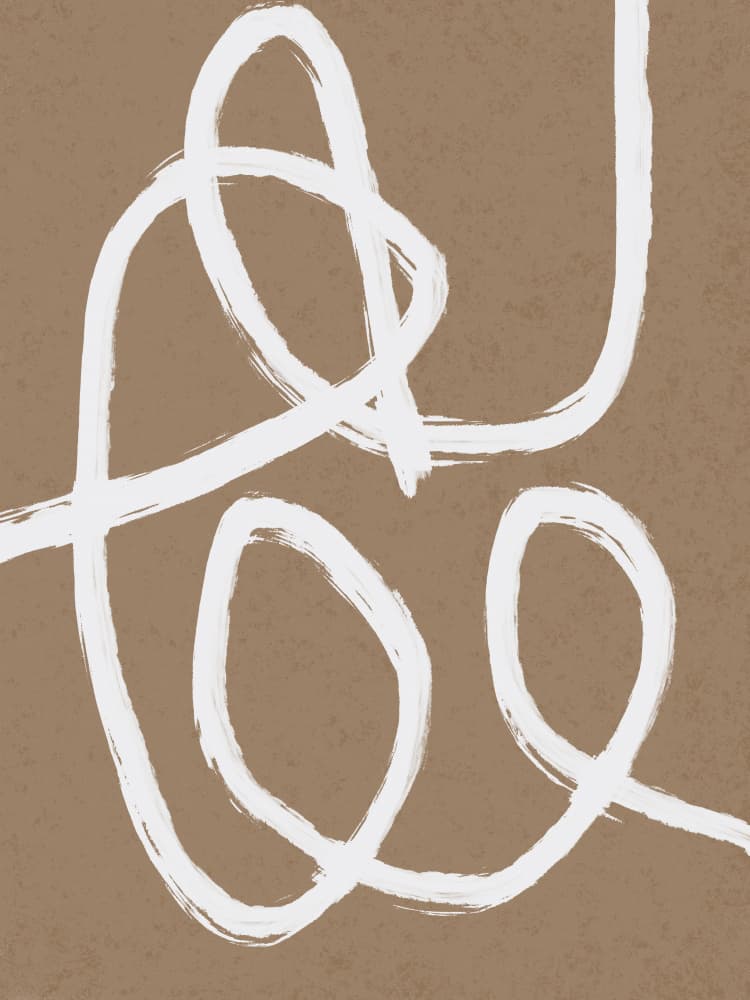 Flowing White Abstract by Little Dean — canvas wall art