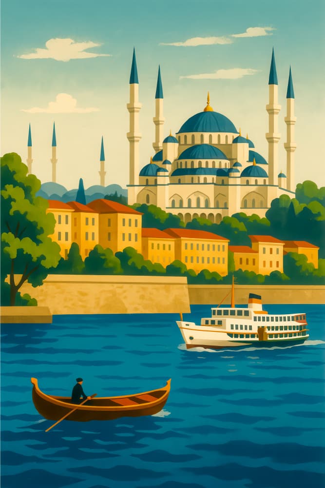 Istanbul Dreamscape by Taudalpoi — canvas wall art