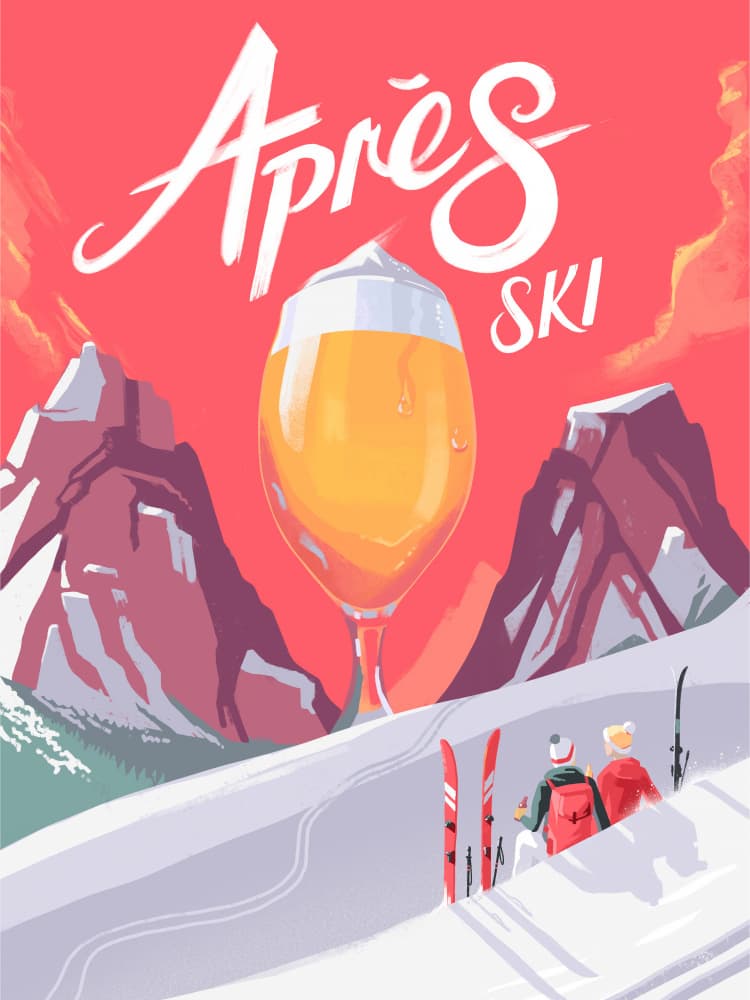 Retro Après Ski Celebration by Mark Harrison — canvas wall art