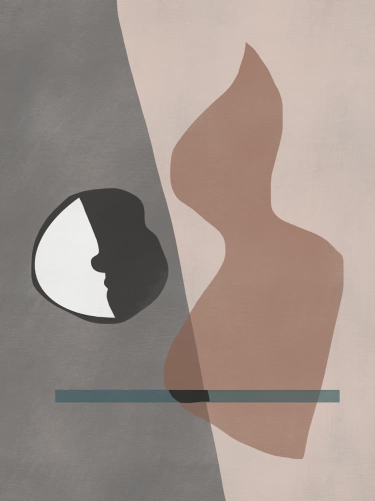 Serene Abstract Profile by Little Dean — canvas wall art