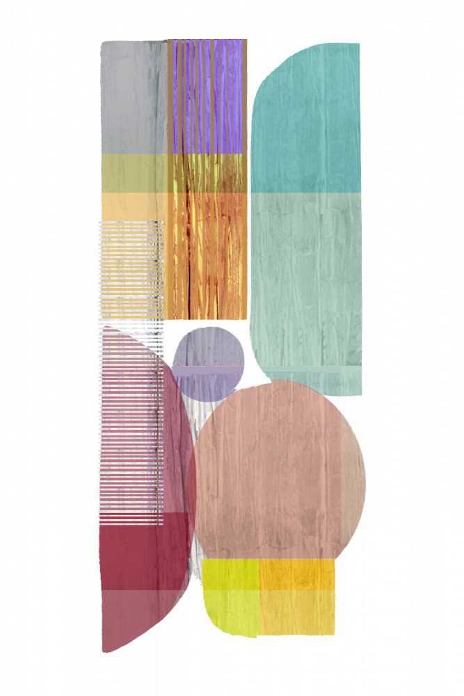 Pastel Geometric Composition by cartissi — canvas wall art