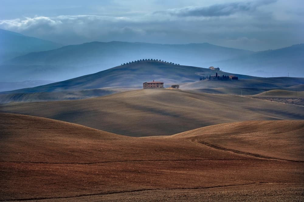 Rural Hillside Farmhouse by Jure Kravanja — canvas wall art