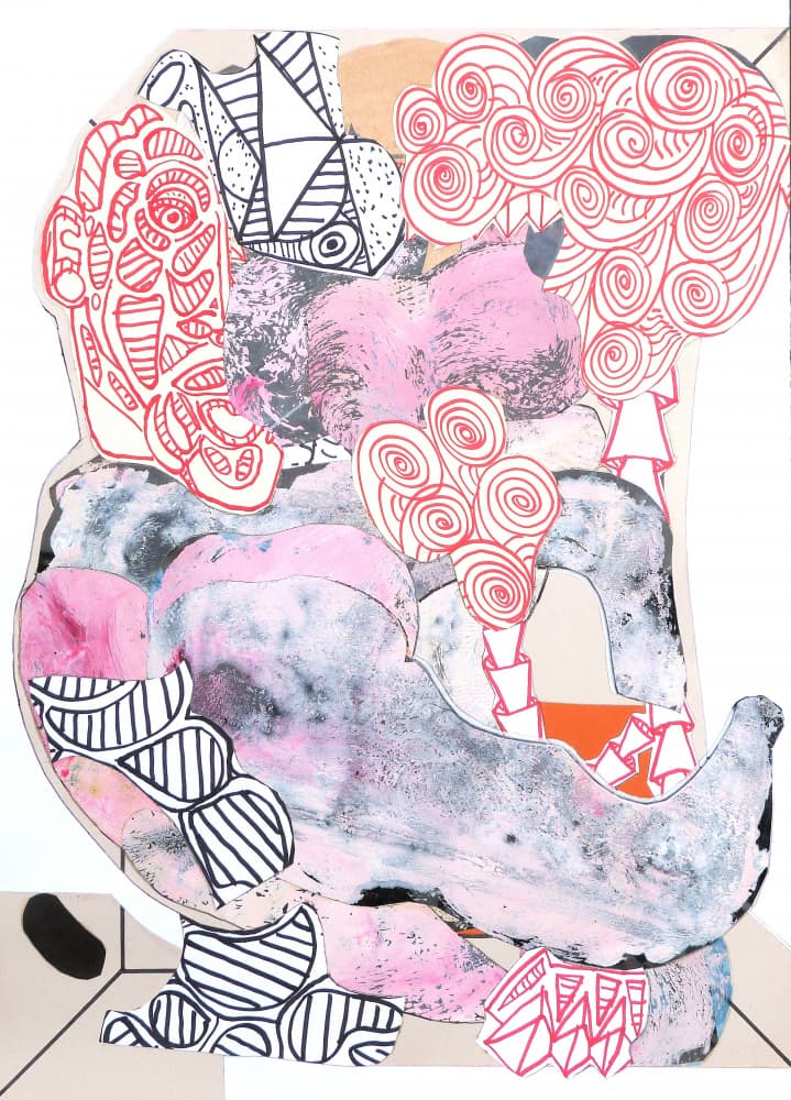 Whimsical Abstract Collage by Pascal Marlin — canvas wall art