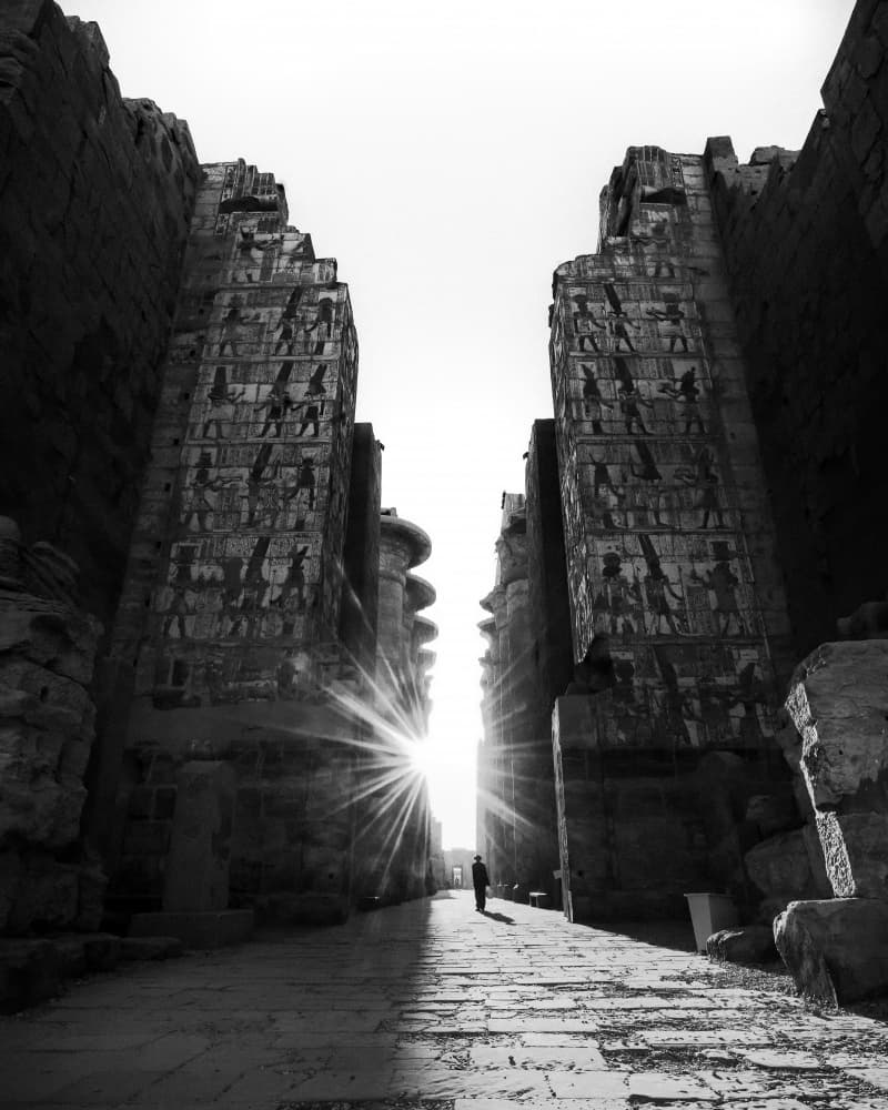 Ancient Egypt Sunburst by Mohamed Shawki — canvas wall art