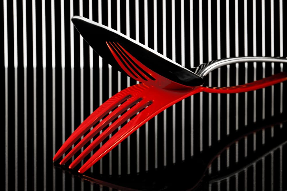 Red Fork Silver Spoon by Erhard Batzdorf — canvas wall art