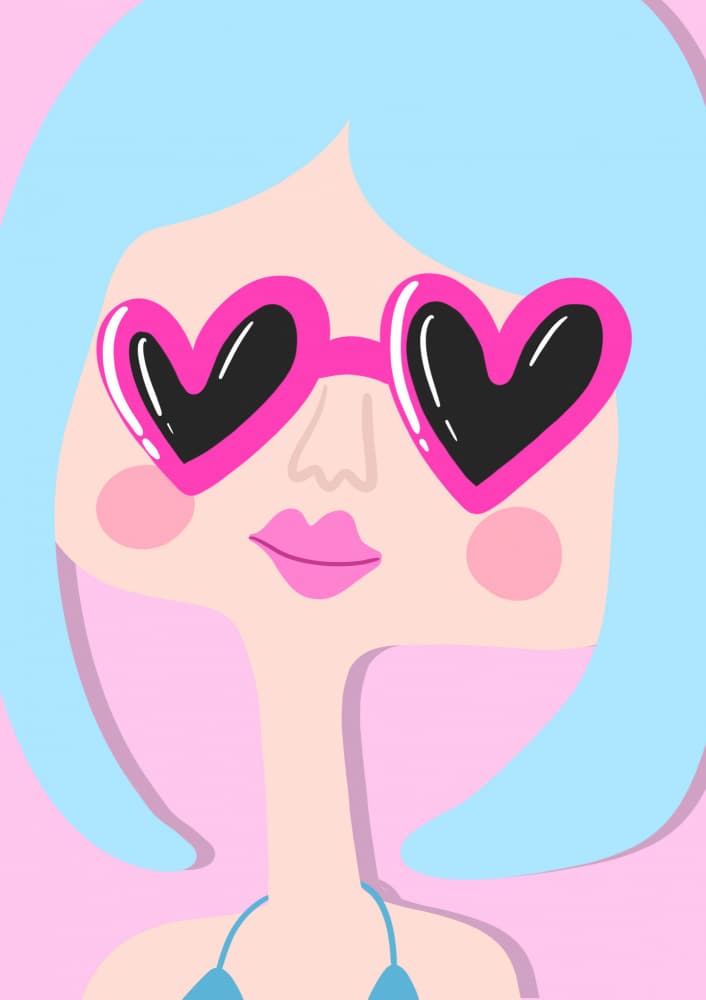 Heart Glasses by Athene Fritsch — canvas wall art