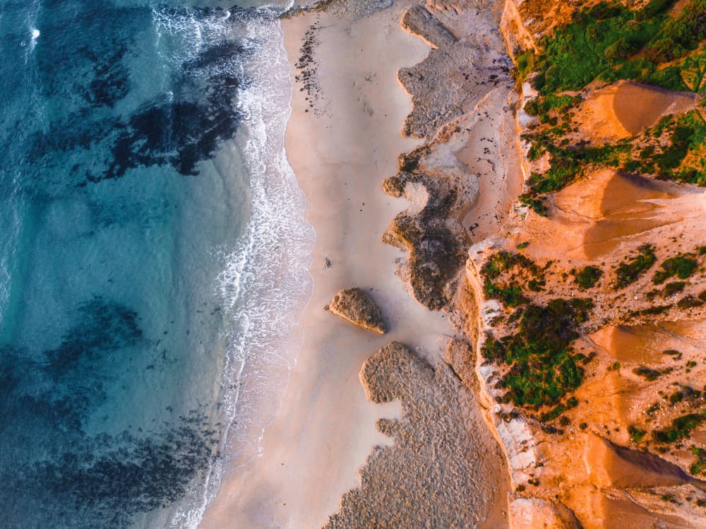 Coastal Aerial View by Sergio Rami — canvas wall art
