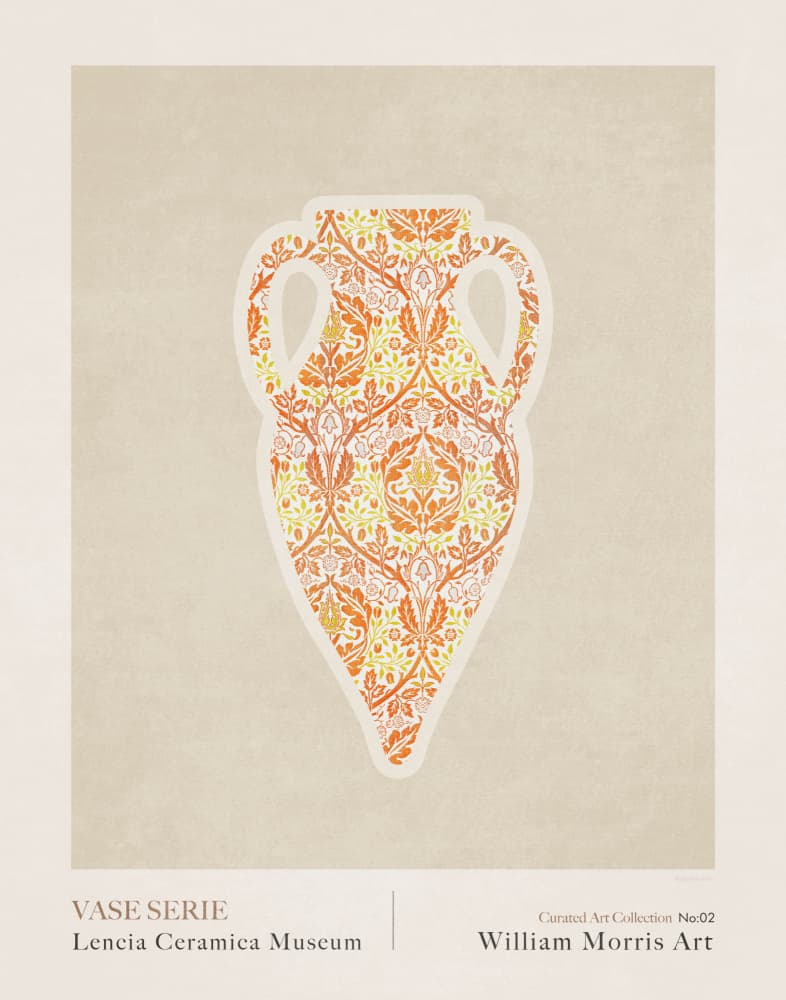 Ornate Vase Design by Emel Tunaboylu — canvas wall art