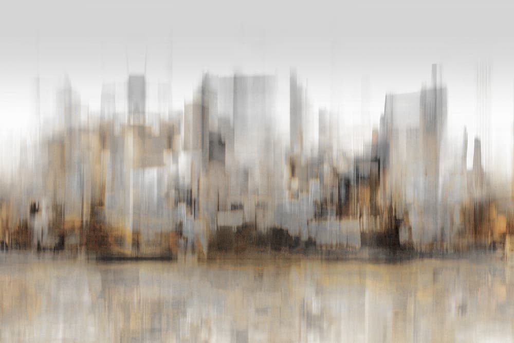 Abstract City Reflections by Christina Sillen — canvas wall art