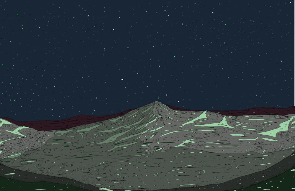 Starry Mountain Night by Nicholas — canvas wall art