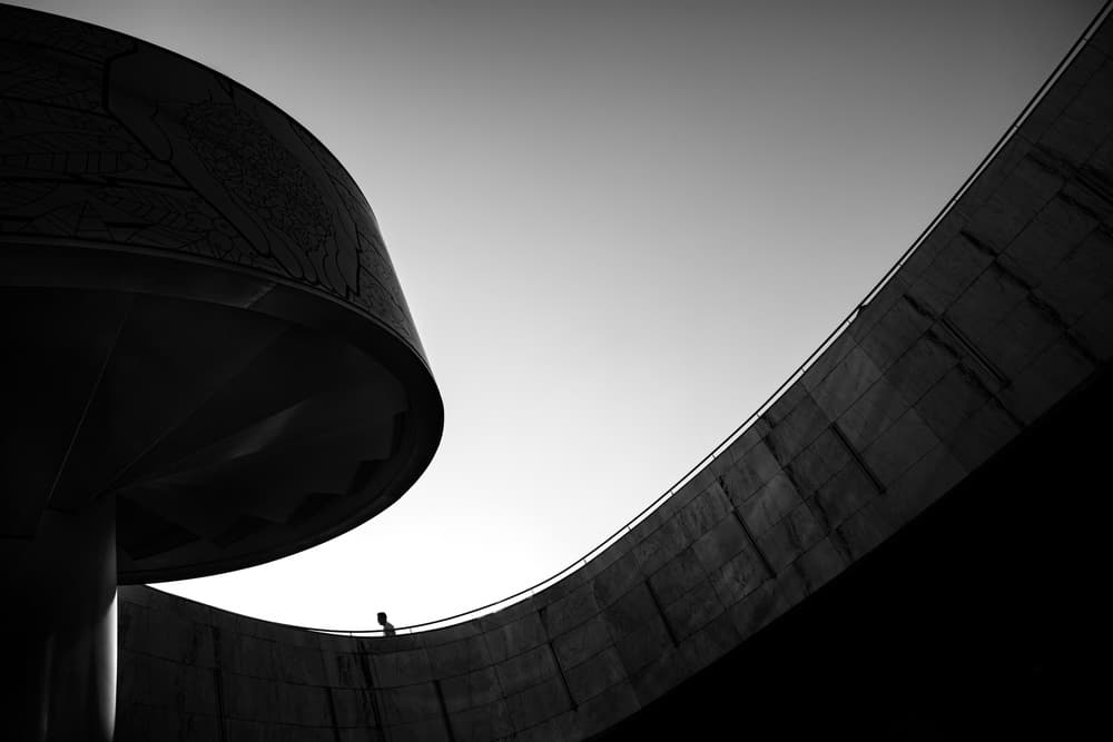 Architectural Curve Solitude by Ke Liu — canvas wall art