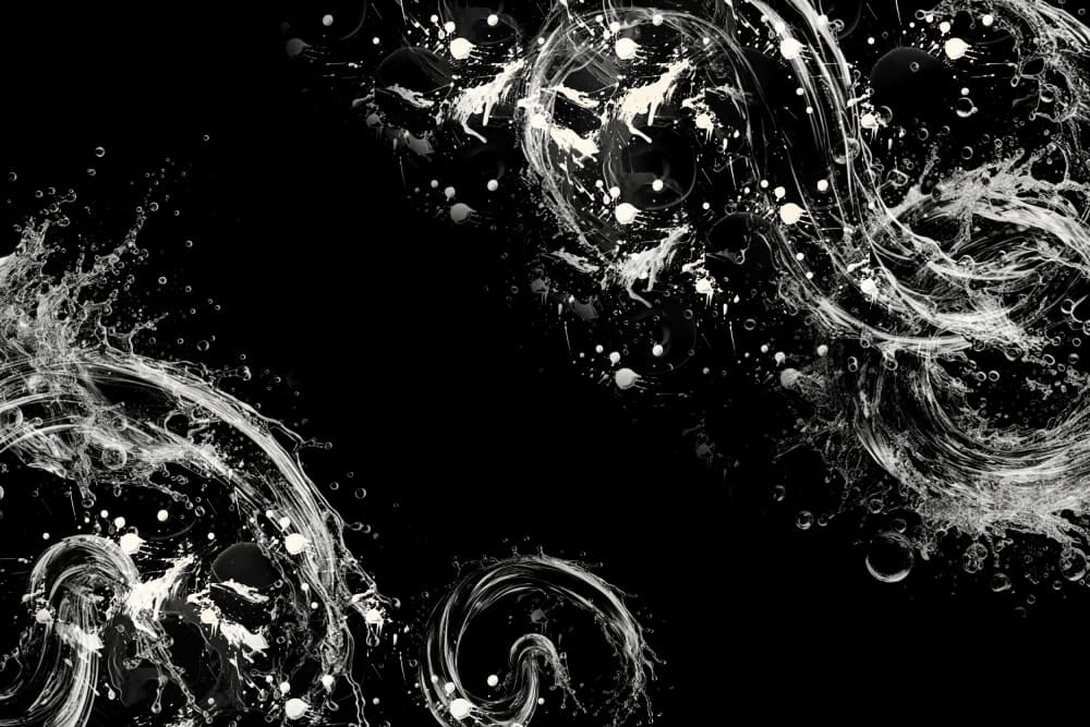 Dynamic White Splashes by Rafal Kulik — canvas wall art