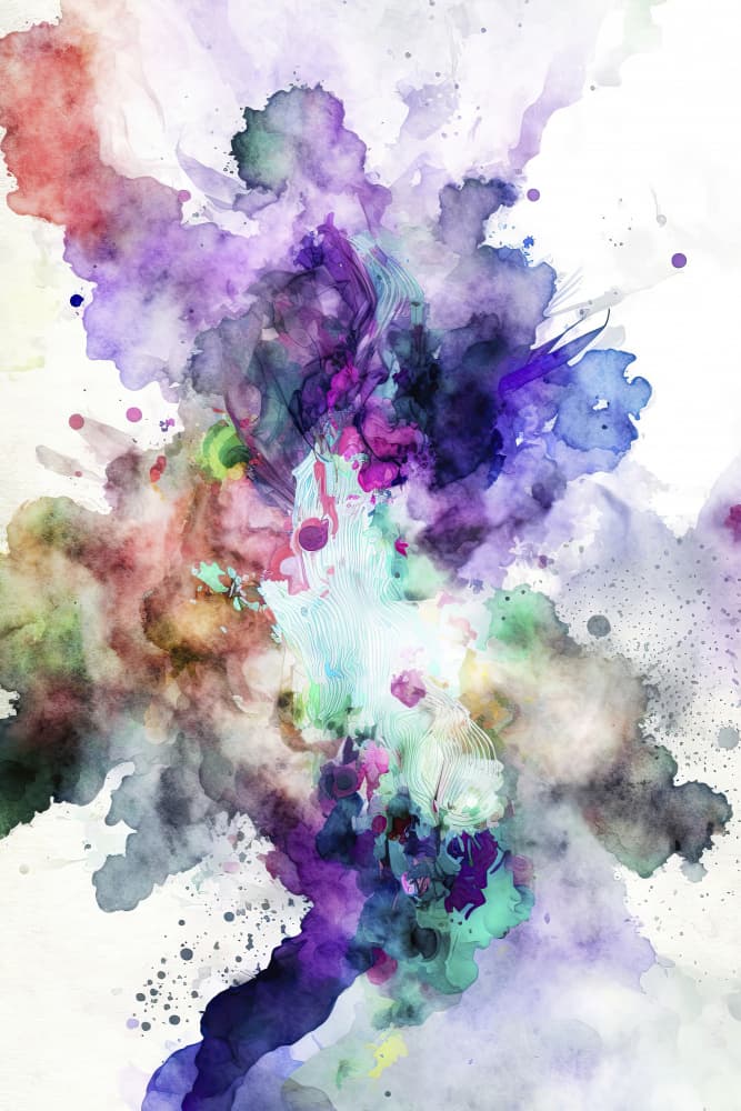 Abstract Color Explosion by Mauro — canvas wall art