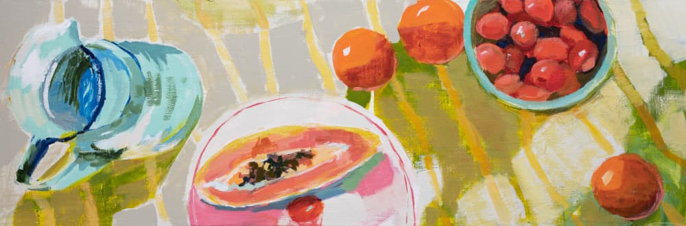 Papaya by Jenny Westenhofer — canvas wall art