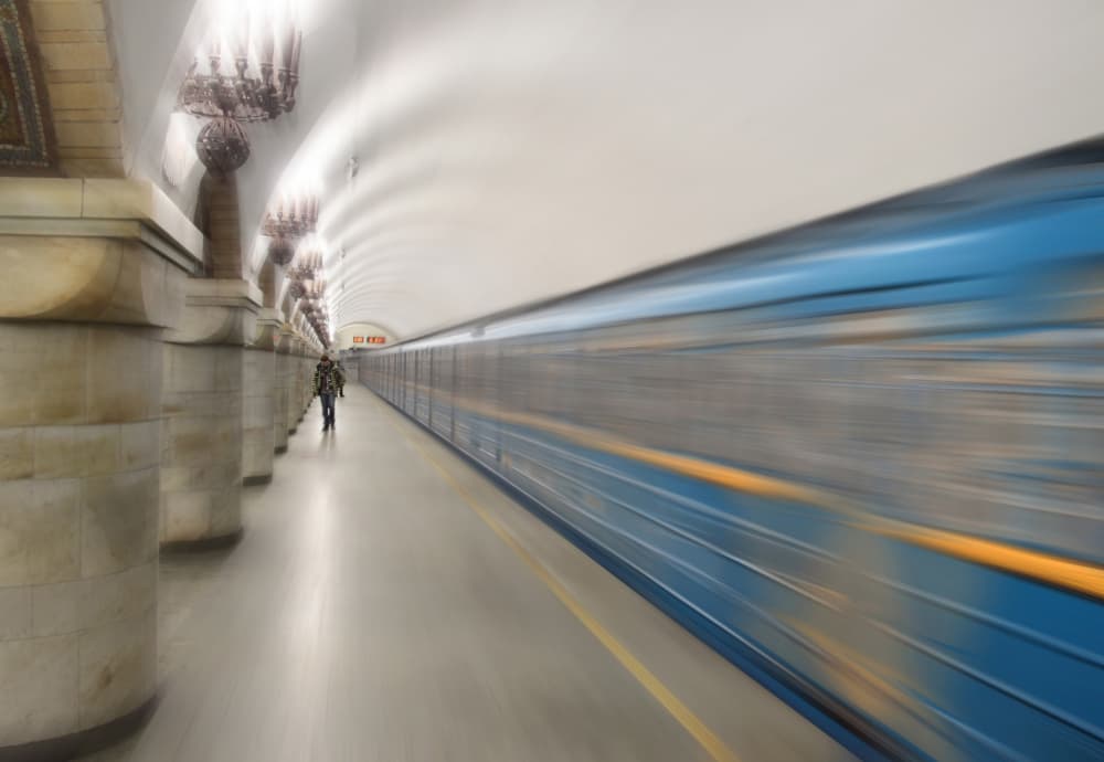 Subway Motion Blur by Alexander Kiyashko — canvas wall art