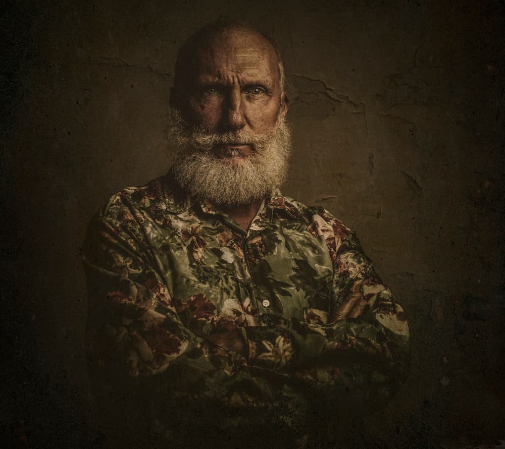 Serious Bearded Man by gNo — canvas wall art