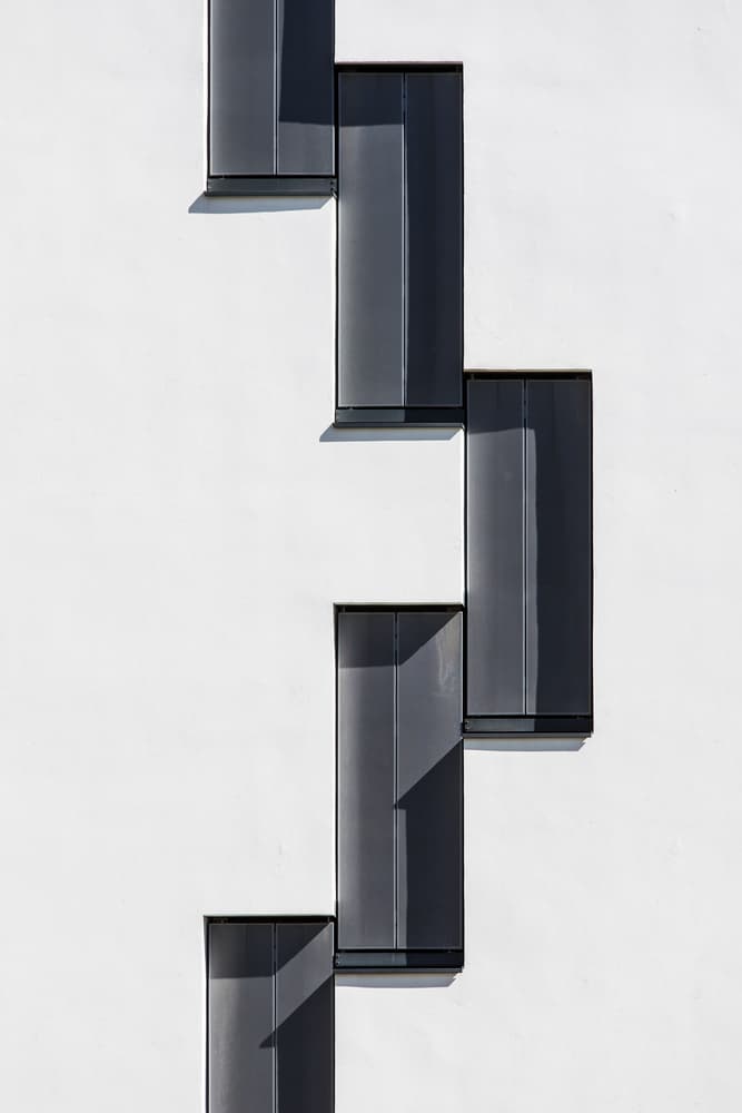 Modern Geometric Facade by Franco Tessarolo — canvas wall art