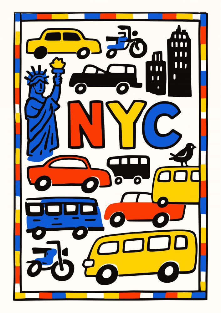 NYC Pop Art Icons by Patryk Krygowski — canvas wall art