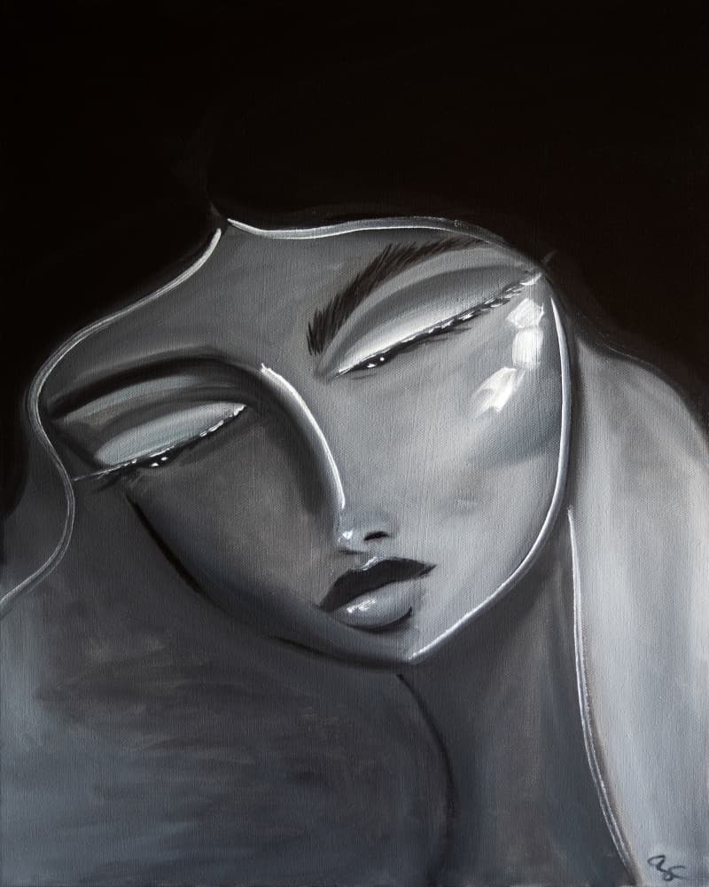 Serene Woman Portrait by Amy Straley — canvas wall art