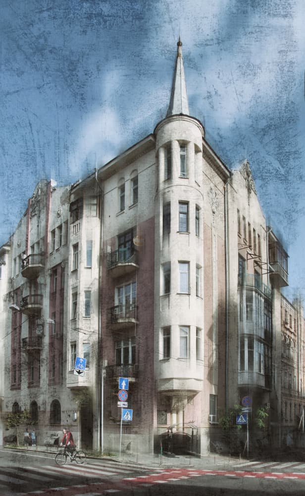 Historic City Corner by Alexander Kiyashko — canvas wall art