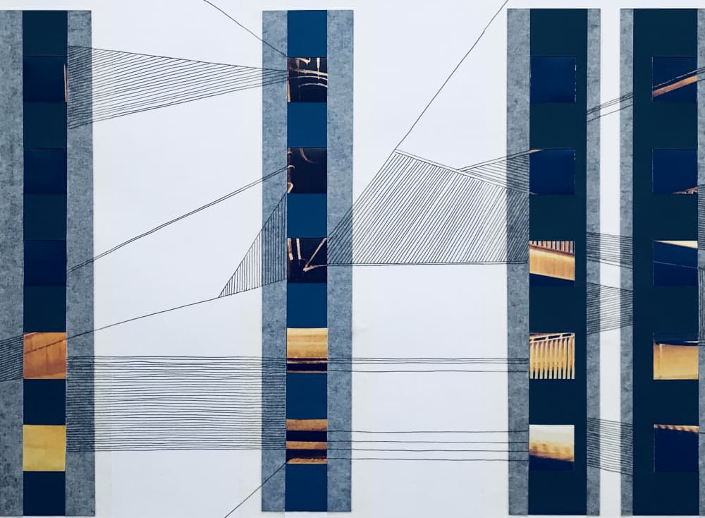 Urban Geometric Reflection by kellymariesmith — canvas wall art