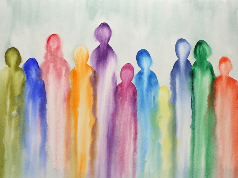 Colorful Abstract Figures by Natalie Bruns — canvas wall art