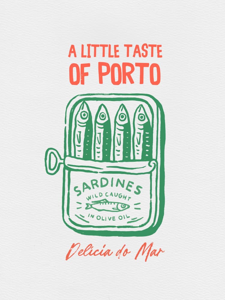 A Taste of Porto Sardines by Jolly and Dash — canvas wall art