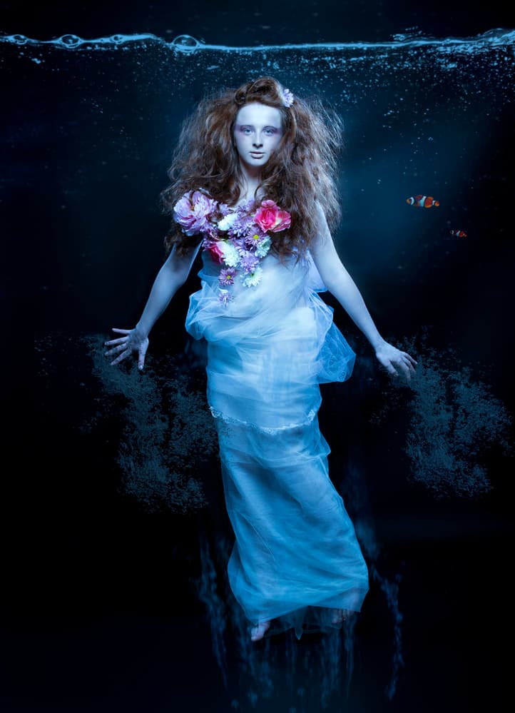 Ethereal Underwater Woman by Catchlight Studio — canvas wall art