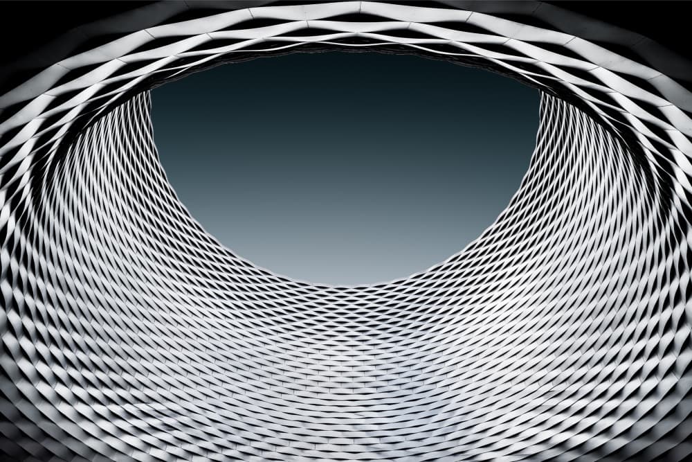 Geometric Lattice Tunnel by fotomarion — canvas wall art