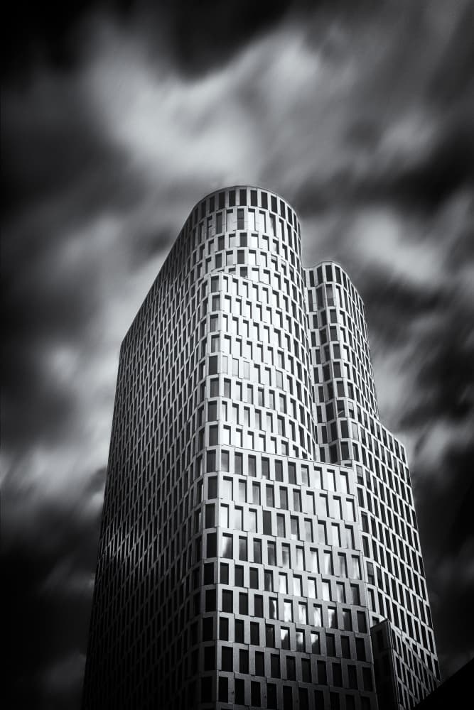Dramatic City Skyscraper by Ricardo Gayan — canvas wall art