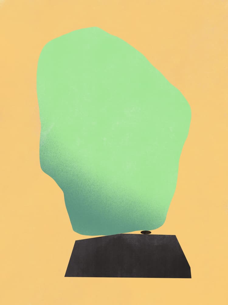 Abstract Green Balance by Little Dean — canvas wall art