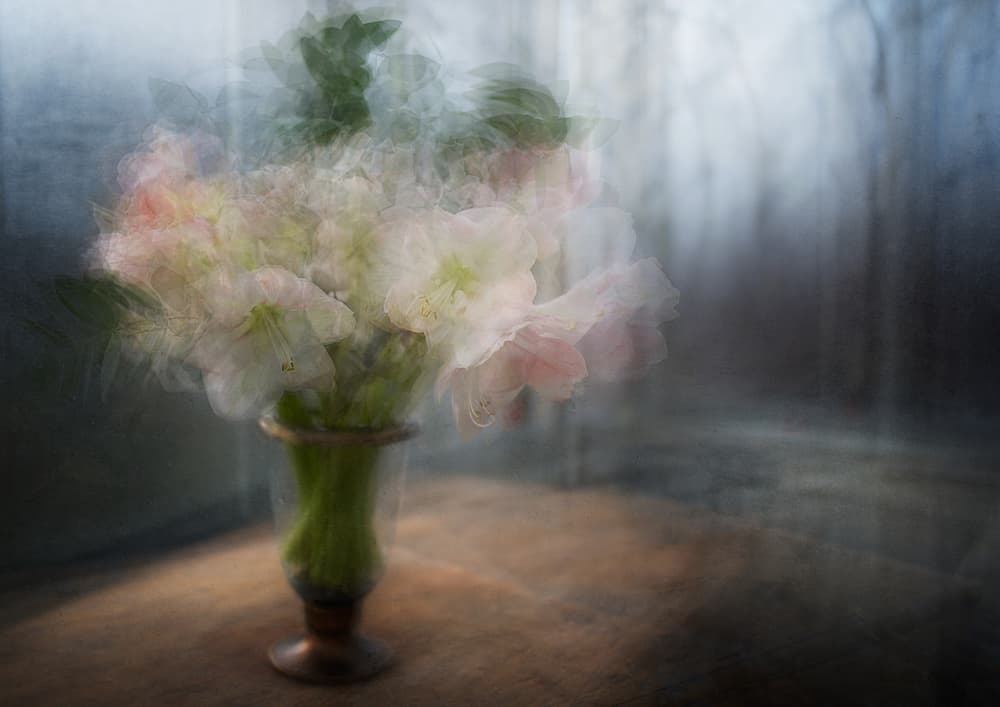 Dreamy Pastel Flowers by Katarina Holmström — canvas wall art